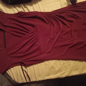 Elegant Burgundy Dress